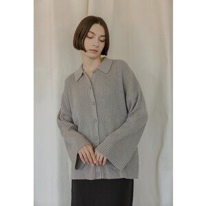 The Kate cardigan in oatmeal tan small